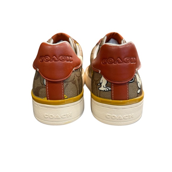 New in Box Women’s size 9 Coach Brown and Yellow Snoopy and Tweety Tie Up Flats - Picture 5 of 6